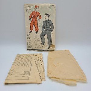 Vintage 30's Sewing DuBarry 2350B Child's 2-Piece Snow Suit & Cap Pattern Size 6